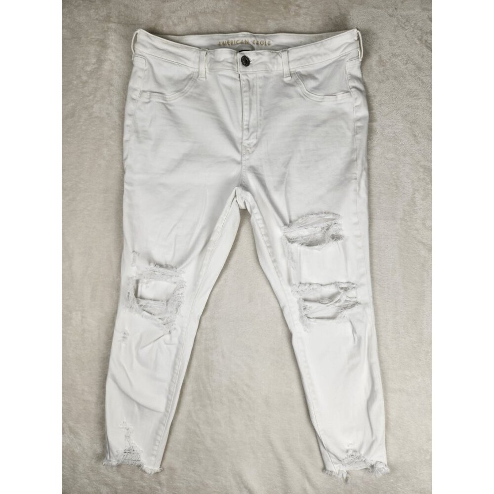 American Eagle Womans Size 20 Short Next Level Stretch Hi Rise Jegging Thrashed